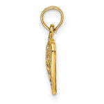 Load image into Gallery viewer, 14K Yellow Gold 2-D Filigree Heart With Flower Design Charm Pendant
