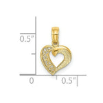 Load image into Gallery viewer, 14K Yellow Gold Open Mini Heart Charm Pendant
