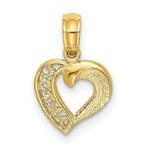 Load image into Gallery viewer, 14K Yellow Gold Open Mini Heart Charm Pendant
