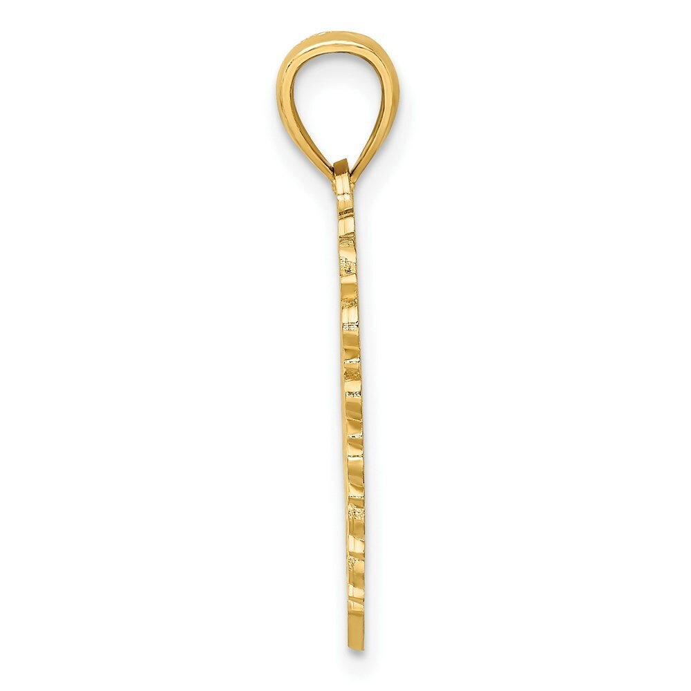 14K Yellow Gold Love IS...HEART Charm Pendant