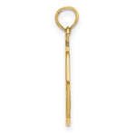 Load image into Gallery viewer, 14K Yellow Gold Flat &amp; Textured Peace Sign Charm Pendant
