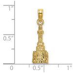 Load image into Gallery viewer, 14K Yellow Gold 3-D CHICAGO WATER TOWER Charm Pendant
