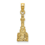 Load image into Gallery viewer, 14K Yellow Gold 3-D CHICAGO WATER TOWER Charm Pendant
