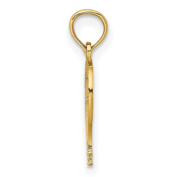 14K Yellow Gold Cut-Out & Flat Hot Air Balloon Charm Pendant
