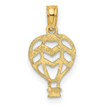 Load image into Gallery viewer, 14K Yellow Gold Cut-Out &amp; Flat Hot Air Balloon Charm Pendant
