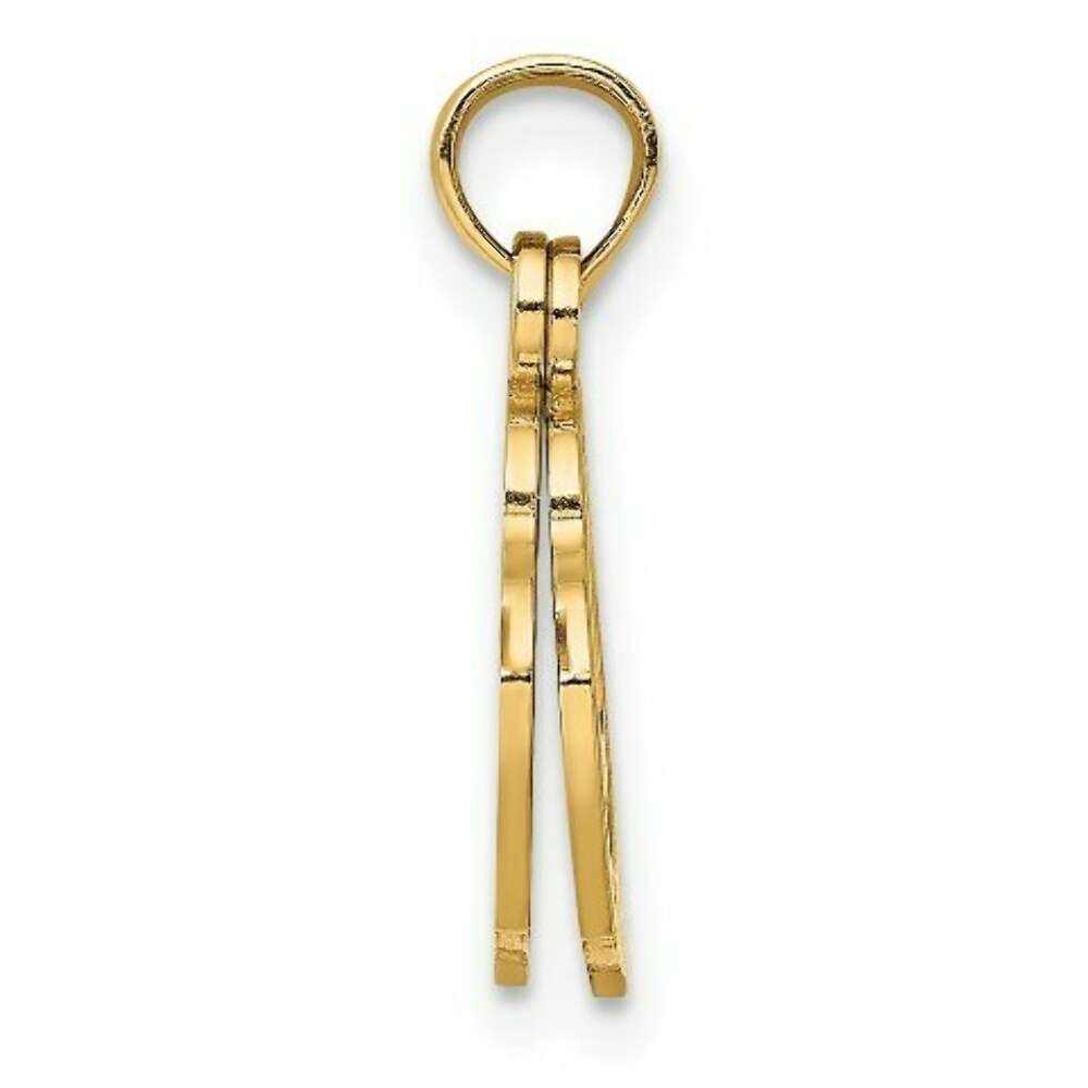 14K Yellow Gold Moveable HANDCUFFS Charm Pendant