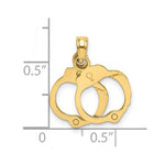 Load image into Gallery viewer, 14K Yellow Gold Moveable HANDCUFFS Charm Pendant
