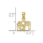 Load image into Gallery viewer, 14K Yellow Gold Flat Cut-Out Camera Charm Pendant
