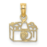 Load image into Gallery viewer, 14K Yellow Gold Flat Cut-Out Camera Charm Pendant
