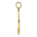 Load image into Gallery viewer, 14K Yellow Gold Dollar Sign In Horseshoe Charm Pendant
