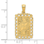 Load image into Gallery viewer, 14K Yellow Gold 2-D Queen Playing Card Charm Pendant
