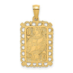 Load image into Gallery viewer, 14K Yellow Gold 2-D Queen Playing Card Charm Pendant
