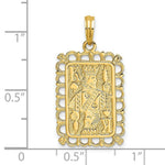 Load image into Gallery viewer, 14K Yellow Gold 2-D King Playing Card Charm Pendant
