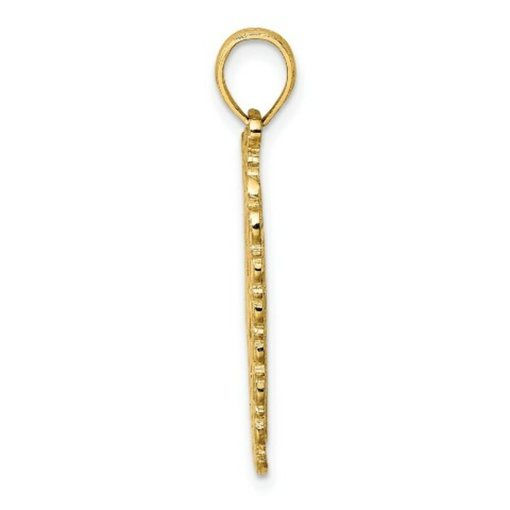 14K Yellow Gold Hearts With Ace Playing Cards Charm Pendant