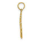 Load image into Gallery viewer, 14K Yellow Gold Engraved Claddagh In Oval With Lace Trim Charm Pendant

