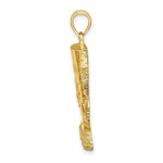 Load image into Gallery viewer, 14K Yellow Gold 2-D &amp; Polished and Textured NEFERTITI Profile Charm Pendant
