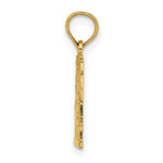 Load image into Gallery viewer, 14K Yellow Gold Engraved Board Shorts With Palm Trees Charm Pendant
