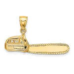 Load image into Gallery viewer, 14K Yellow Gold 3-D LARGE CHAIN SAW Charm Pendant
