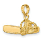 Load image into Gallery viewer, 14K Yellow Gold 3-D Small CHAIN SAW Charm Pendant
