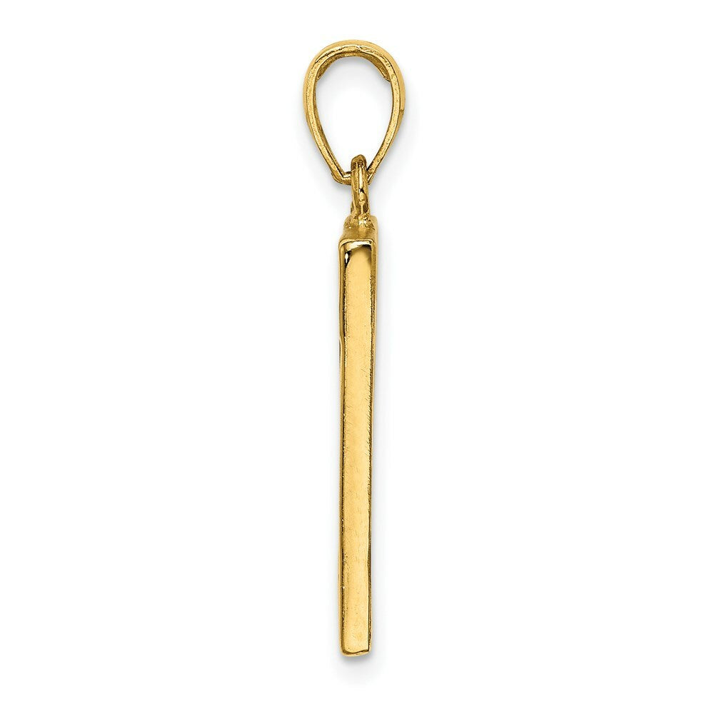 14K Yellow Gold SAN FRANCISCO Disk 2 Sides Charm Pendant