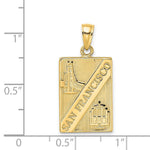 Load image into Gallery viewer, 14K Yellow Gold SAN FRANCISCO Disk 2 Sides Charm Pendant
