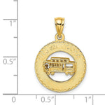 Load image into Gallery viewer, 14K Yellow Gold 3-D San Francisco Disc With Cable Car Charm Pendant
