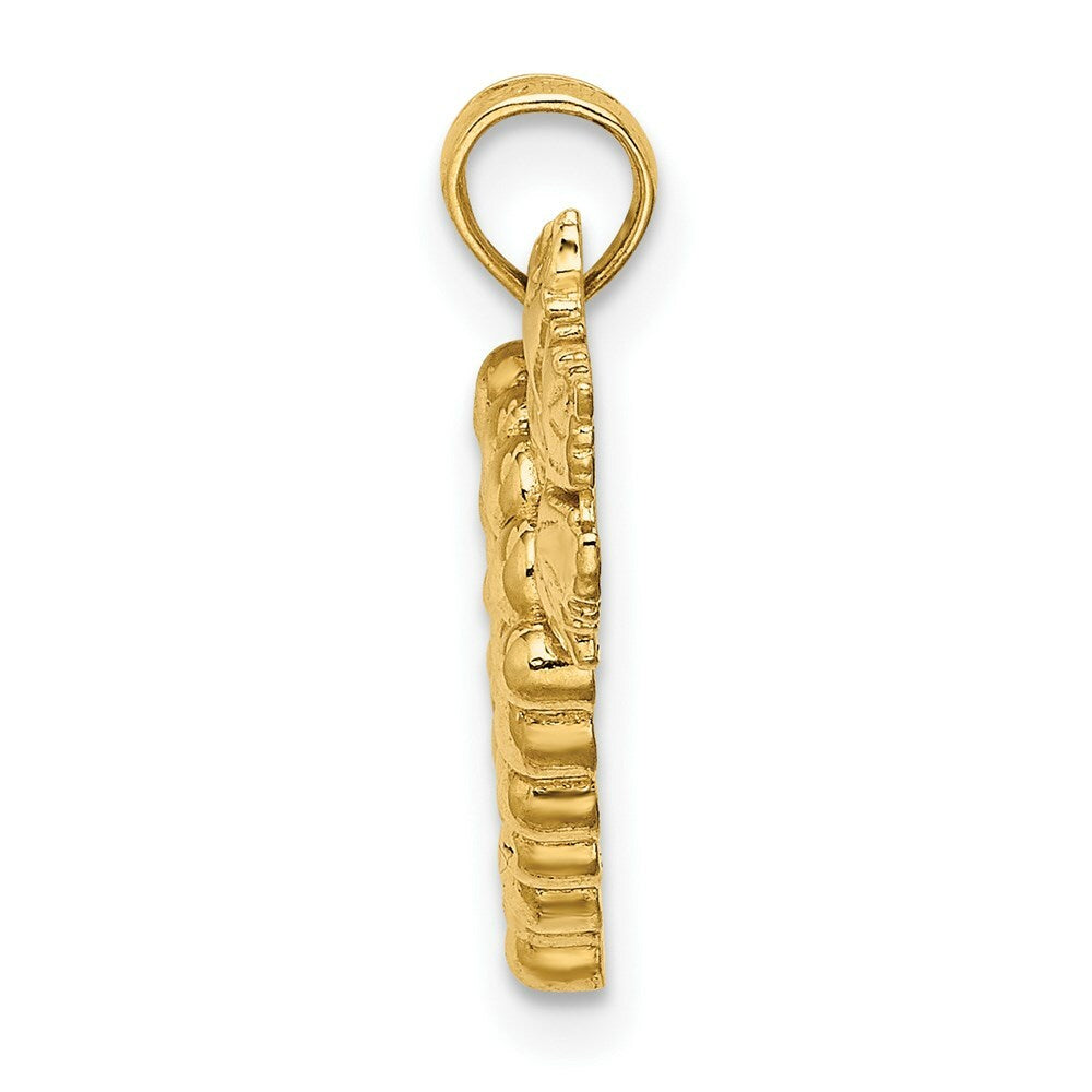 14K Yellow Gold 2-D BUNCH OF GRAPES Charm Pendant