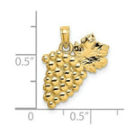 Load image into Gallery viewer, 14K Yellow Gold 2-D BUNCH OF GRAPES Charm Pendant

