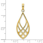 Load image into Gallery viewer, 14K Yellow Gold CELTIC KNOT TEARDROP Charm Pendant
