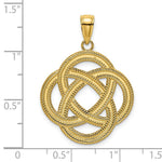 Load image into Gallery viewer, 14K Yellow Gold Large Celtic Eternity Knot Circle Charm Pendant
