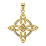 Load image into Gallery viewer, 14K Yellow Gold Large Celtic Eternity Knot Charm Pendant
