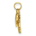Load image into Gallery viewer, 14K Yellow Gold Dangling Heart &amp; Key Charm Pendant
