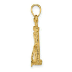 Load image into Gallery viewer, 14K Yellow Gold 3-D Textured Sand Castle With Shovel Charm Pendant
