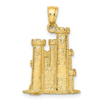 Load image into Gallery viewer, 14K Yellow Gold 3-D Textured Sand Castle With Shovel Charm Pendant
