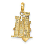 Load image into Gallery viewer, 14K Yellow Gold 3-D Sand Castle With Shovel Charm Pendant
