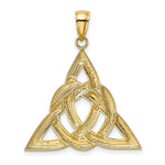 Load image into Gallery viewer, 14K Yellow Gold Polished Large Celtic Trinity Knot Charm Pendant
