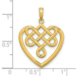 Load image into Gallery viewer, 14K Yellow Gold LRG CELTIC KNOT HEART Charm Pendant
