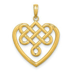 Load image into Gallery viewer, 14K Yellow Gold LRG CELTIC KNOT HEART Charm Pendant
