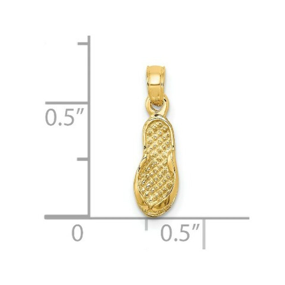 14K Yellow Gold Single Flip-Flop Charm Pendant