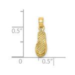 Load image into Gallery viewer, 14K Yellow Gold Single Flip-Flop Charm Pendant
