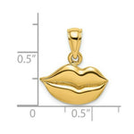Load image into Gallery viewer, 14K Yellow Gold 2-D &amp; Polished LIPS Charm Pendant
