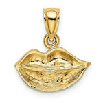 Load image into Gallery viewer, 14K Yellow Gold 2-D &amp; Polished LIPS Charm Pendant
