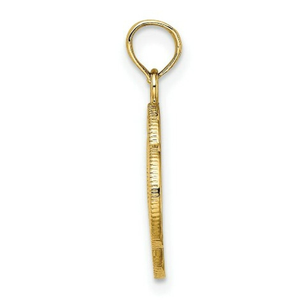 14K Yellow Gold Small Celtic Eternity Knot Circle Charm Pendant