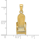 Load image into Gallery viewer, 14K Yellow Gold 3-D Beach Chair Charm Pendant
