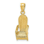 Load image into Gallery viewer, 14K Yellow Gold 3-D Beach Chair Charm Pendant
