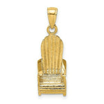 Load image into Gallery viewer, 14K Yellow Gold 3-D Beach Chair Charm Pendant
