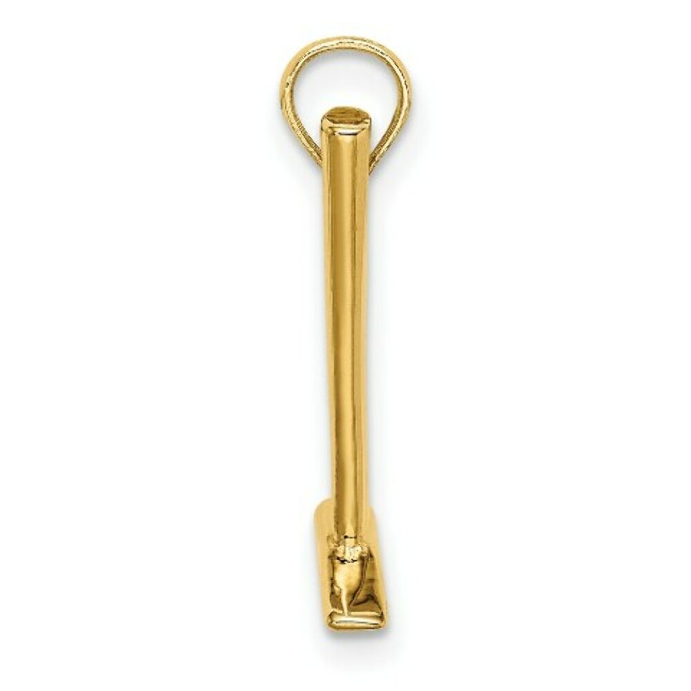 14K Yellow Gold 3-D Hammer Charm Pendant