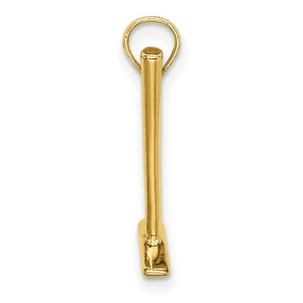 14K Yellow Gold 3-D Hammer Charm Pendant