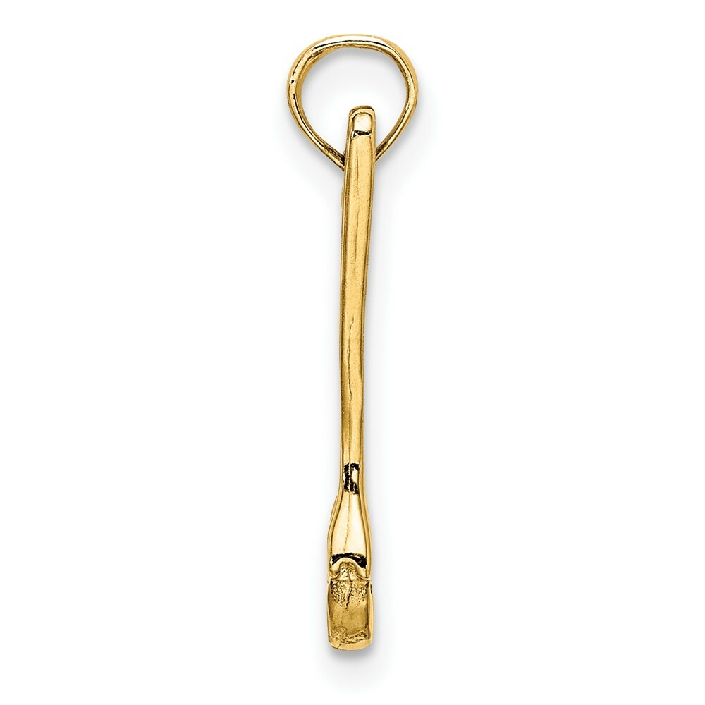 14K Yellow Gold 3-D ADJUSTABLE WRENCH Charm Pendant