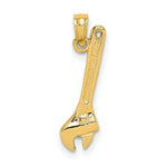 Load image into Gallery viewer, 14K Yellow Gold 3-D ADJUSTABLE WRENCH Charm Pendant
